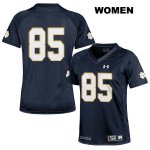 Notre Dame Fighting Irish Women's George Takacs #85 Navy Under Armour No Name Authentic Stitched College NCAA Football Jersey MWE6899AN